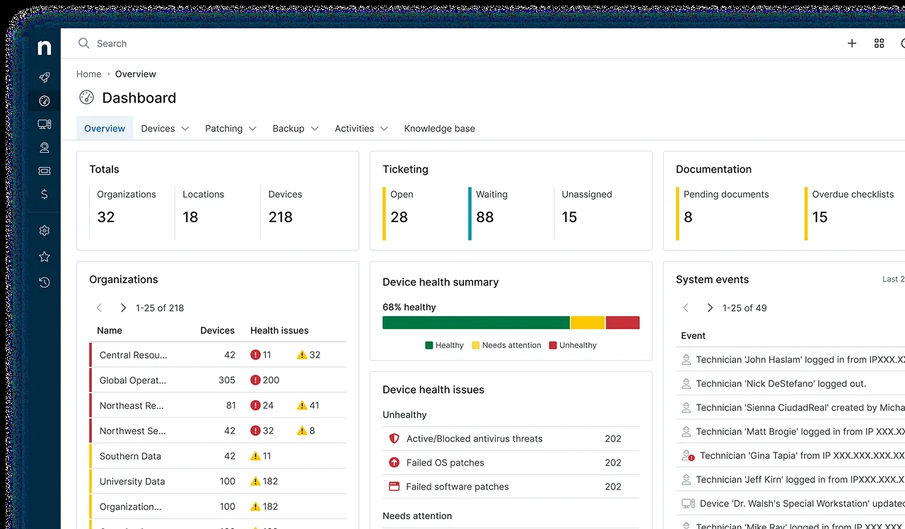 NinjaOne interface screenshot