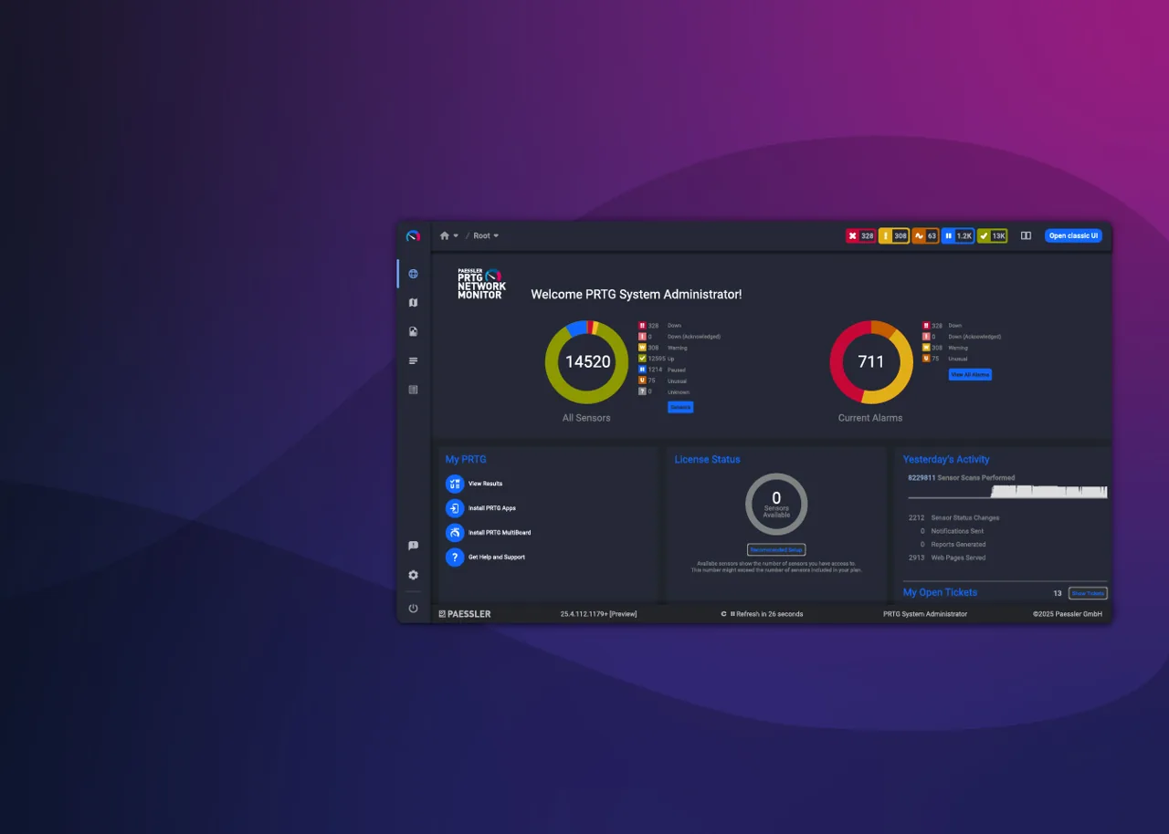 PRTG Network Monitor interface screenshot